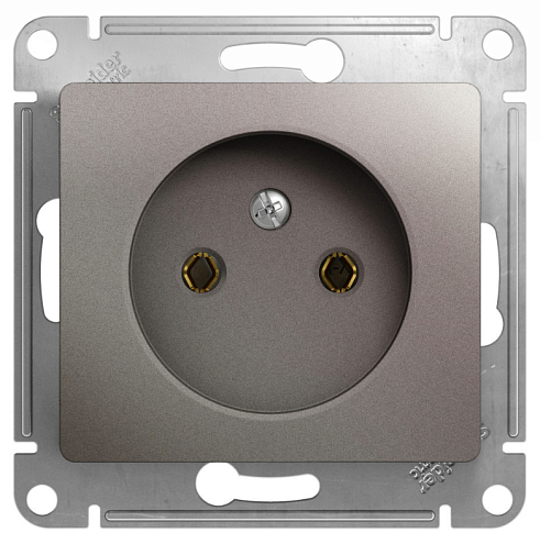 Розетка Glossa 16А IP20 250В без заземления механизм платина Systeme Electric GSL001241: фотография 1