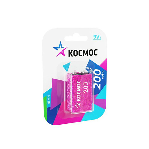 Аккумулятор 6F22 200мА.ч 1BL (блист.1шт) КОСМОС KOCNI-MH6F22(200mAh): фотография 1