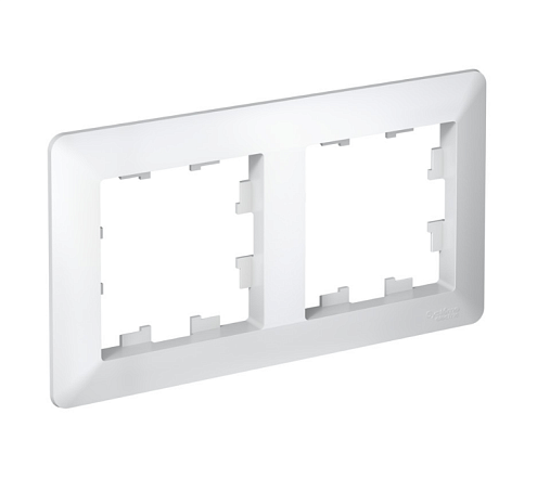 Рамка 2-местная AtlasDesign Air белый/дымчатый белый Systeme Electric ATN220102: фотография 1