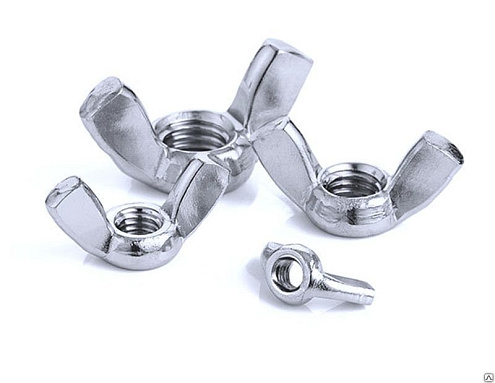 Гайка барашковая DIN315 М 8, 2шт: фотография 1