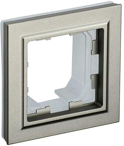 Рамка 1-м IP44 BRITE РУ-1-БрШ-44 шампань IEK BR-M12-44-K37: фотография 1