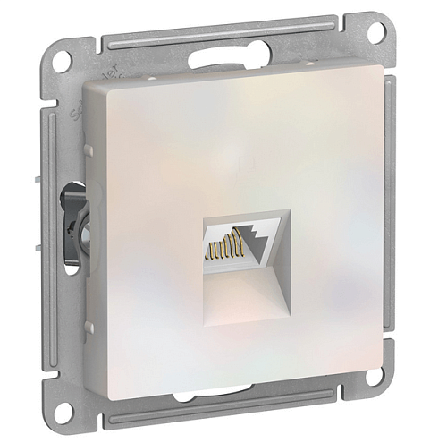 Механизм розетки компьютерной ATLAS DESIGN RJ45 жемчуг SchE ATN000483: фотография 1