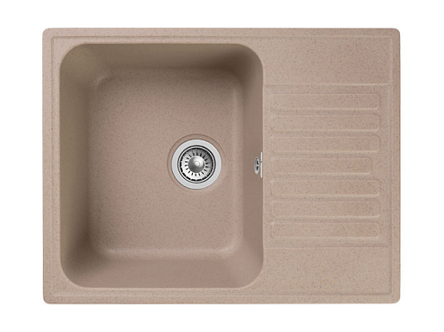 Мойка GRANFEST QUARZ (ECO) 13  СТАНДАРТ 1 чаша 620х480 мм песок без сифона: фотография 1