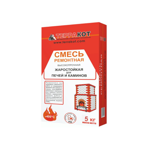 Смесь ремонтная жаростойкая для печей и каминов &quot;Терракот&quot; 5кг: фотография 1