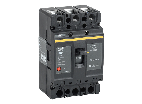 Выключатель автоматический 3п 100А 25кА ВА88-32 MASTER IEK SVA10-3-0100-02: фотография 1