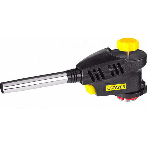 Газовая горелка Stayer &quot;ProTerm на баллон, с пьезоподжигом, регулировка пламени, токое пламя, 1300°C: фотография 1