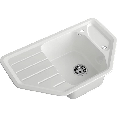 Мойка GRANFEST GF-C800E угловая 790х490 мм иней: фотография 1
