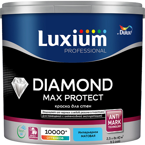 Краска Luxium Diamond Matt Max Protect ANTI MARK, матовая BC 2,25л: фотография 1
