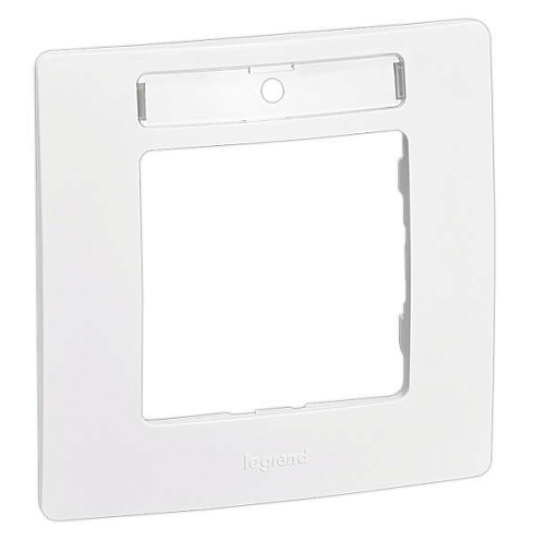 Рамка 1-м Etika с держателем для маркировки бел. Leg 672506: фотография 1