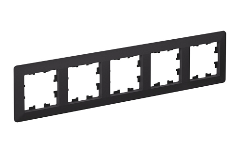 Рамка 5-местная AtlasDesign Air карбон/дымчатый черный Systeme Electric ATN221005: фотография 1