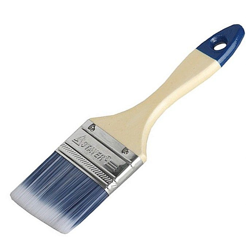 Кисть плоская AQUA-STANDART, искусственная щетина, деревянная ручка,  63мм, STAYER: фотография 1