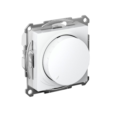 Светорегулятор поворотно-нажимной AtlasDesign 400Вт механизм белый Systeme Electric ATN000123: фотография 1