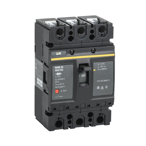Выключатель автоматический 3п 125А 35кА ВА88-35 MASTER IEK SVA30-3-0125-02: фотография 1
