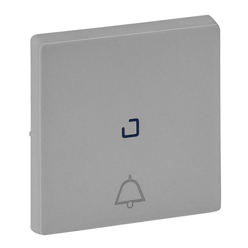 Панель лицевая Valena Life для кнопочного выкл. с символом &quot;звонок&quot; с линзой для подсветки алюм. Leg 755052: фотография 1