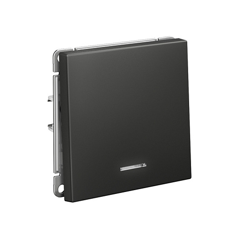 Выключатель 1-клавишный ArtGallery (сх.1а) 10AX с подсветкой механизм базальт Systeme Electric GAL001413: фотография 1