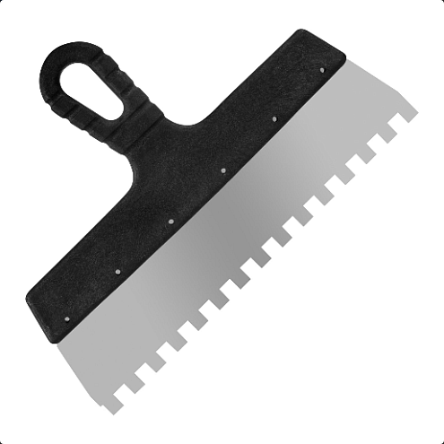 Шпатель зубчатый, 300мм, зуб 10х10мм, РемоКолор: фотография 1