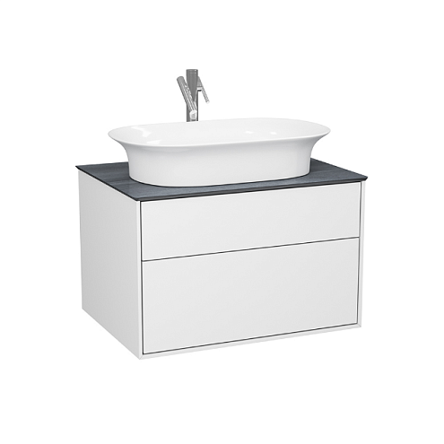 Тумба DIBORG Elise 70 2 ящика, белый глянец 77.7224: фотография 1