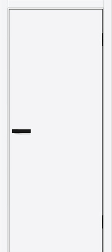 Дверь ПЭТ Браво-0.П White Silk 2000х400: фотография 1