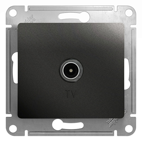 Розетка телевизионная оконечная Glossa 1дБ механизм антрацит Systeme Electric  GSL000791: фотография 1