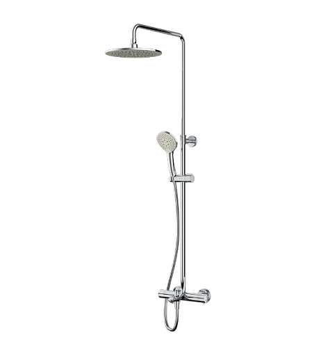 F0790520 Gem душ.система, набор: смеситель д/ванны/душа с термостатом, верхн. душ d 220 мм, ручн.душ: фотография 1