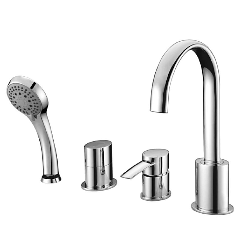 LM3241C &quot;Атлантисс&quot; Смеситель для ванны встраиваемый, на 4 отверстия, с аксессуарами, хром: фотография 1