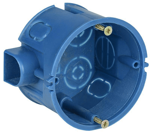 Коробка установочная С3 d68x45 для твердых стен (с саморезами и стык. узлами) IEK UKT10-068-045-000-A-S-UO: фотография 1