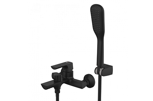 Смеситель Lemark &quot;Урсус&quot; LM7214BL для ванны с монолитным  изливом черный: фотография 1