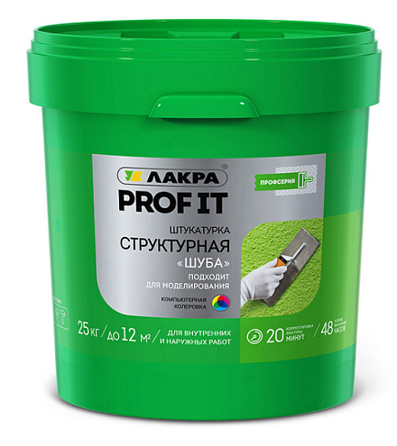 Штукатурка структурная  &quot;шуба&quot; Лакра PROF IT 25кг: фотография 1