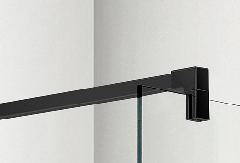 Кронштейн телескопический к душевому ограждению SANTREK AQUA Тour Matt Black 700-1200 квадрат: фотография 1