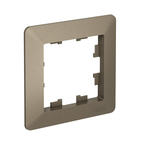 Рамка 1-местная AtlasDesign Air шампань/дымчатый черный Systeme Electric ATN220501: фотография 1