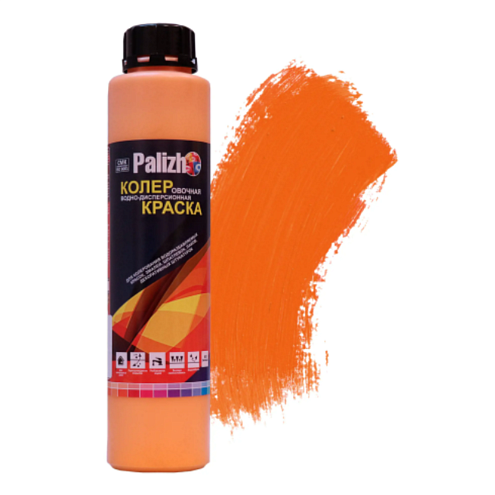 Колеровочная краска водно-дисперсионная "Palizh" 0,75л, мандарин: фотография 1