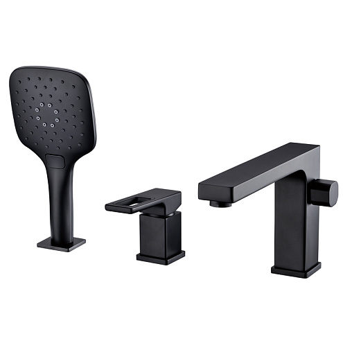 Смеситель для акриловой ванны 35к G1117-6 GAPPO (3 отв.) ЧЕРНЫЙ: фотография 1