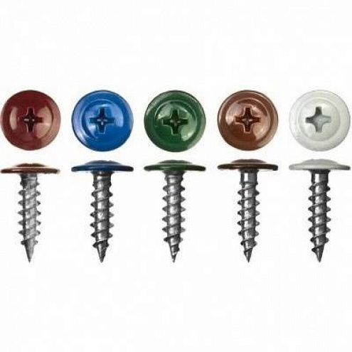 Саморезы для тонких  пластин RAL5005 синий/цинк 4,2x16, 20шт: фотография 1