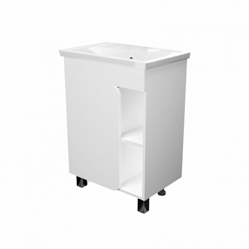 Тумба Nuvo 60Н 1 дверь Белый глянец: фотография 1