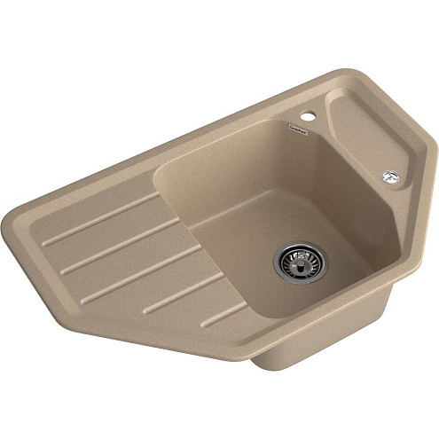 Мойка GRANFEST GF-C800E угловая 790х490 мм песочный: фотография 1