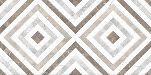 Настенная плитка 50х25 Siluet белая орнамент GT123VG : фотография 1