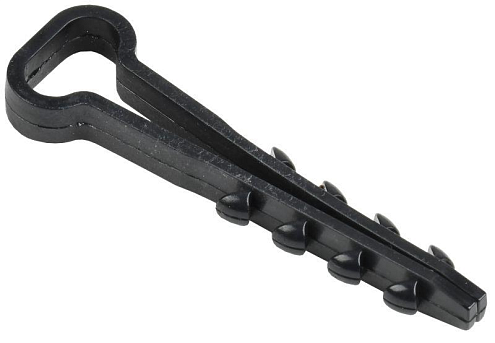 Дюбель-хомут 5х8мм нейлон черный уп.100шт IEK UHH36-5-8-100: фотография 1