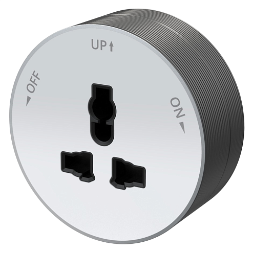 Розетка MultiTrack 13А 250В универсальная круглая белый Systeme Electric MTK13002W: фотография 1