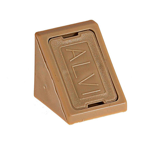 Уголки мебельные пластиковые темно-бежевые  с шурупом 6шт &quot;Element&quot;: фотография 1