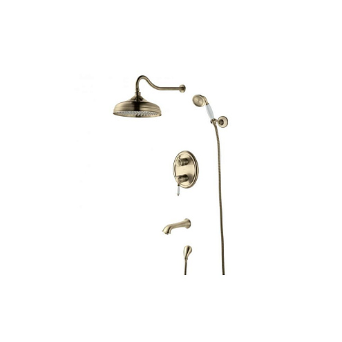 Смеситель Lemark &quot;Вилла&quot; LM4822B для ванны и душа встраиваемый с дополнительной 1-функциональной лейкой бронза: фотография 1