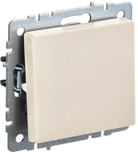 Выключатель 1-кл. СП BRITE ВС10-1-4-БрКр 10А самовозвратн. беж. IEK BR-V14-0-10-K10: фотография 1