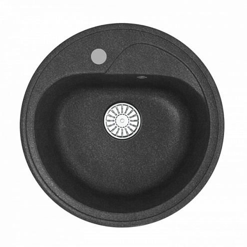Мойкa ML-GM10 круглая, антрацит (343), 440 мм глубина чаши 180 мм: фотография 1