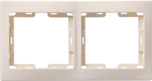 Рамка 2-м КВАРТА РГ-4-ККм горизонт. крем. IEK EMK20-K33-DM: фотография 1