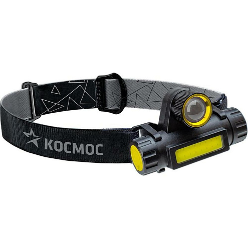 Фонарь налобный с зумом 3Вт ХРЕ 3Вт СОВ литий 1200mAh КОСМОС KocH103WLith: фотография 1