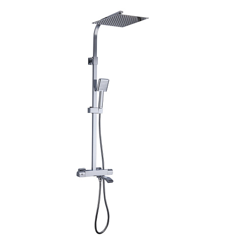 Душевая система термостат  G2407-40 GAPPO лейка &quot;Тропический душ&quot; квадрат 300х300 хром: фотография 1