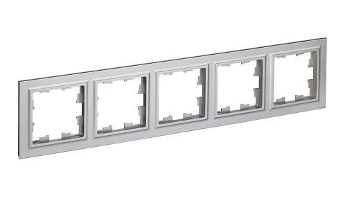 Рамка 5-местная BRITE РУ-5-БрА алюминий IEK BR-M52-K47: фотография 1