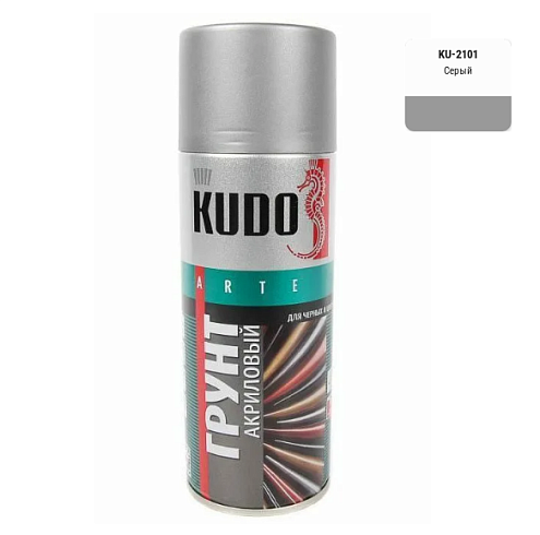 Грунт акриловый универсальный для черных и цветных металлов, серый, 520мл: фотография 1