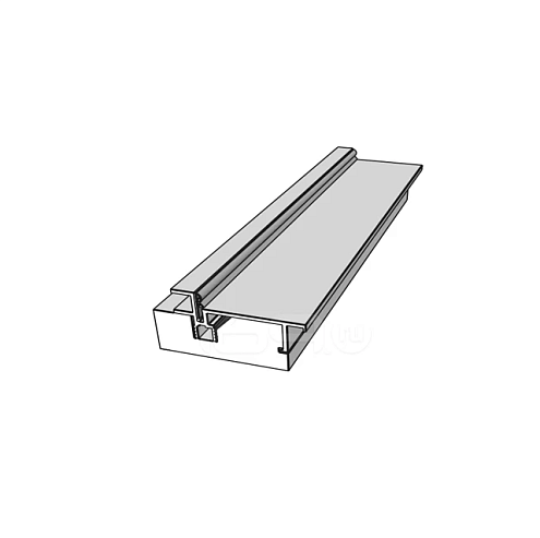 Коробка Инвизибл Браво AL Черный (Пc2/ОM3SB/45°) для ДП:200х70 правая: фотография 1