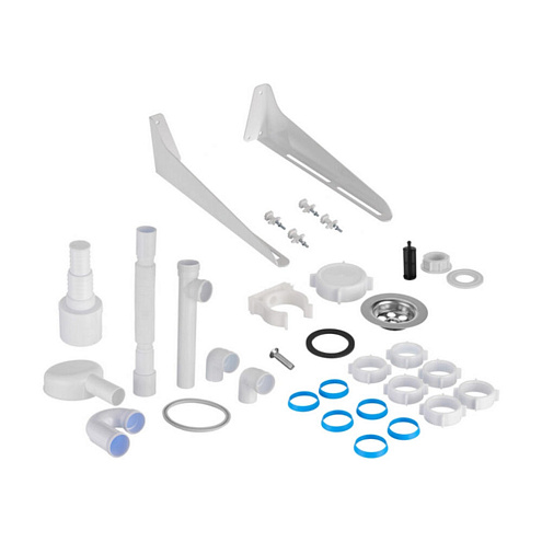 Сифон для раковины Пилот с кронштейном, пластиковый, трубный Santek 1WH106847: фотография 1