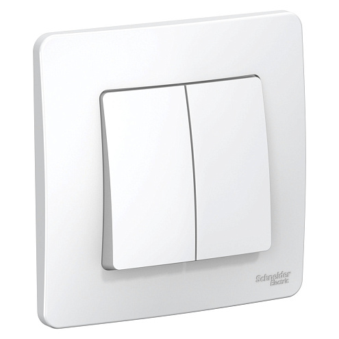 Выключатель 2-кл. СП Blanca 10А IP20 (сх. 5) 250В бел. SchE BLNVS010501: фотография 1